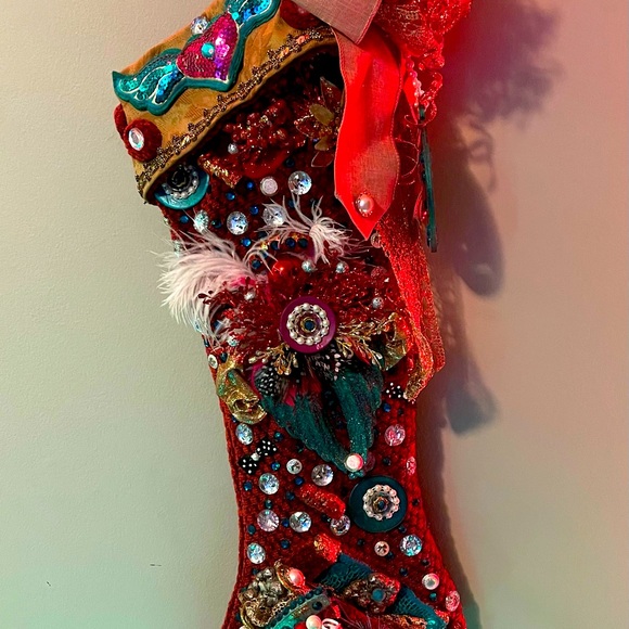 KEEPSAKE (Handcrafted) Luxury One-Of-A-Kind Christmas Stocking (Angel) - Picture 6 of 7